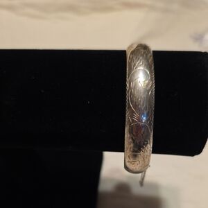 Elegant Silver Bangle Bracelet